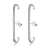 New stud earrings for women, European and American fashion, single-row crystal zircon earrings, geometric earrings, cross-border accessories AKE262 details Picture
